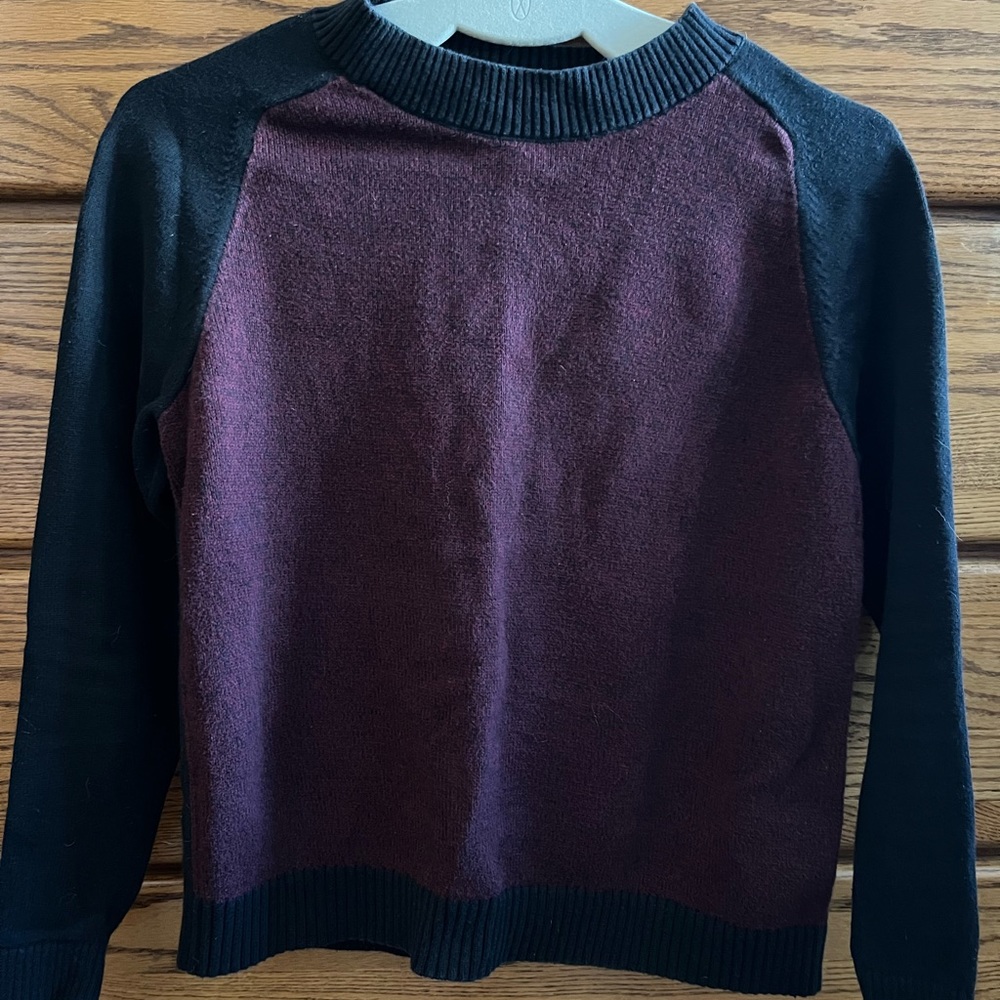 Gap Burgundy and Black Sweater